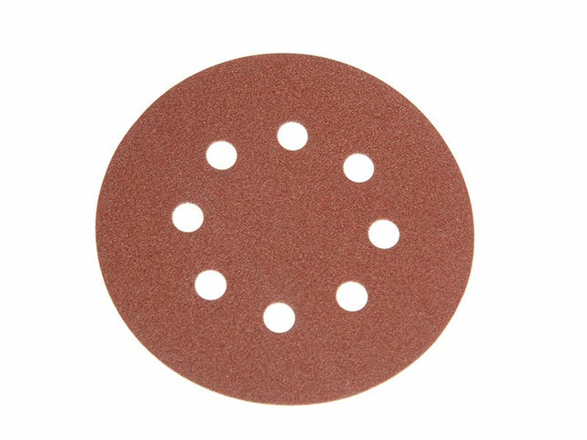 Faithfull Hook & Loop Sanding Disc Did3 Holed 125Mm X 40G (Pack Of 25)