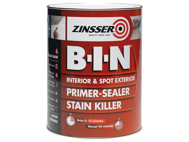 Zinsser B.I.N Primer & Sealer Stain Killer Paint 1 Litre