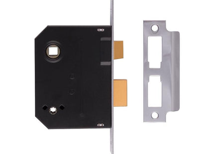 Union 2294 Mortice Bathroom Lock Polished Brass 76Mm 3In Visi