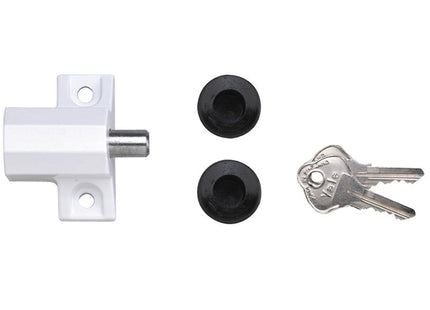 Yale Locks P114 Patio Door Lock White Finish Visi-Pack