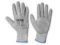 Scan Grey Pu Coated Cut 3 Gloves - Large (Size 9)