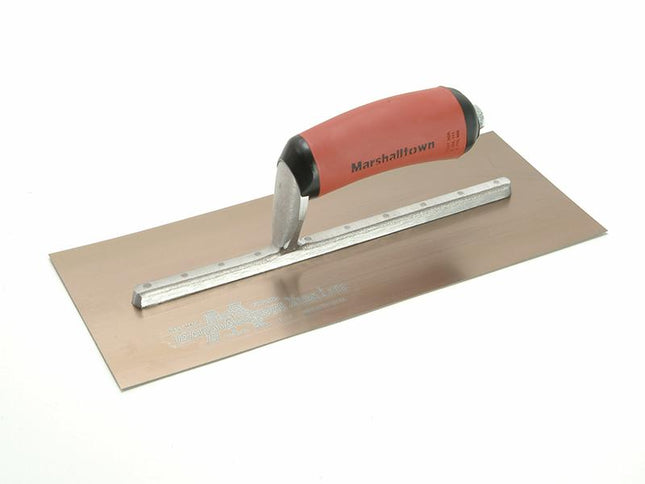 Marshalltown Mpb7Gsd Pre-Worn Permashape Finishing Gold S/S Trowel Durasoft 12 X 5In