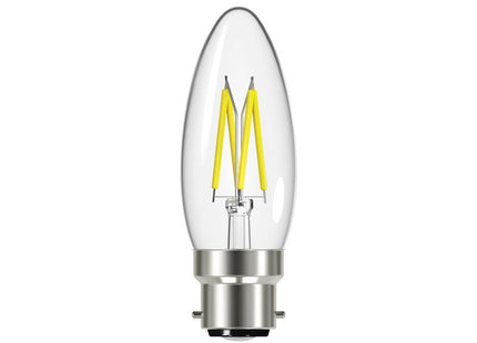 Energizer LED BC (B22) Candle Filament Non-Dimmable Bulb, Warm White 250 lm 2.4W