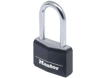 Master Lock Aluminium Black Vinyl Cover 40Mm Padlock 4-Pin - 38Mm Shackle