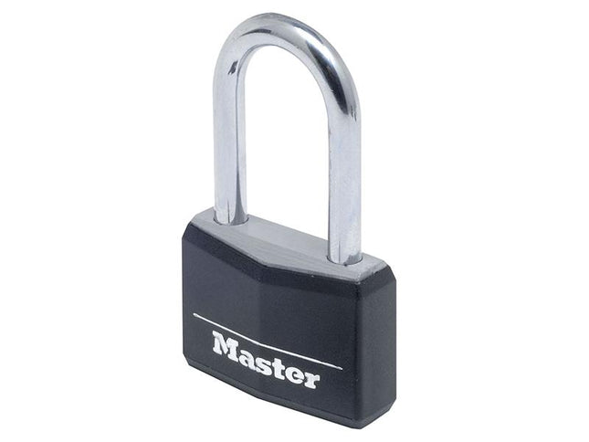 Master Lock Aluminium Black Vinyl Cover 40Mm Padlock 4-Pin - 38Mm Shackle