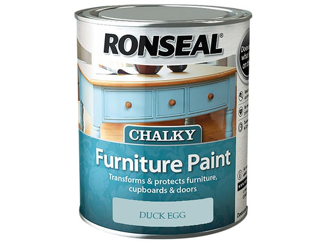 Ronseal Chalky Furniture Paint Duck Egg 750Ml