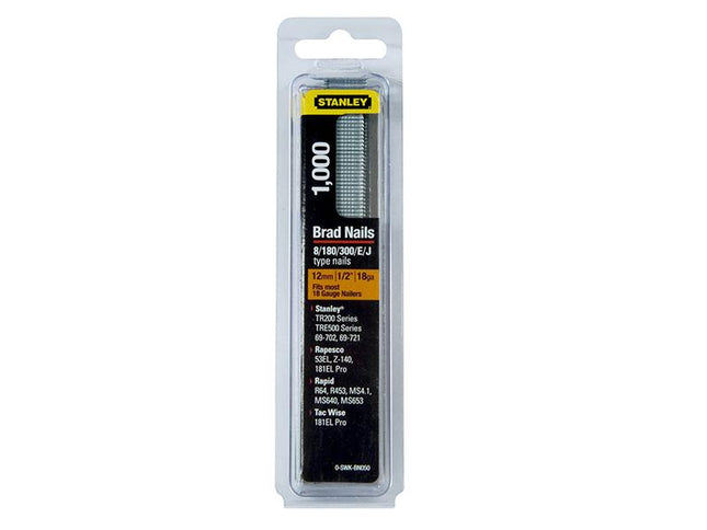 Stanley Tools Swkbn Brad Nail 12Mm Swkbn050 Pack 1000
