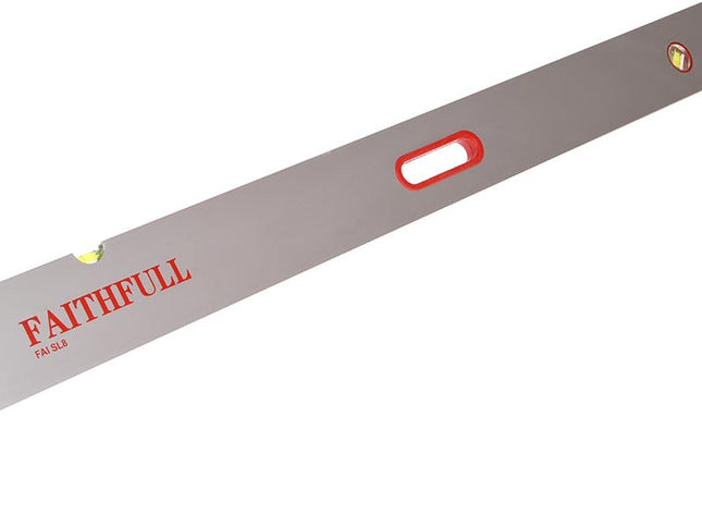 Faithfull Screeding Level 2.4M (8Ft) 3 Vial & Grips