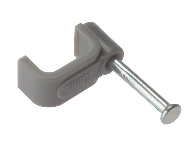 Forgefix Cable Clip Flat Grey 2.50Mm Box 100