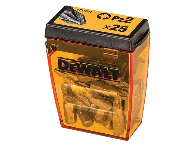 DEWALT Pz2 25Mm Standard Tic Tac Display 21 X Packs Of 25