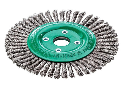 Lessmann Pipeline Brush 40 Knots 125 x 22.2mm Bore Stainless Steel Wire