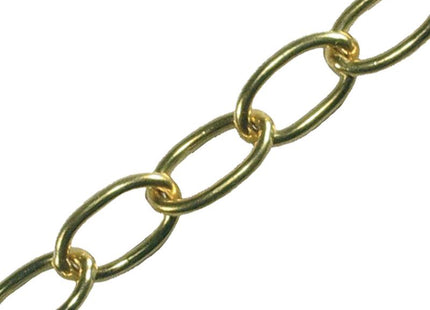 Faithfull Oval Chain 1.8Mm X 10M Polished Brass
