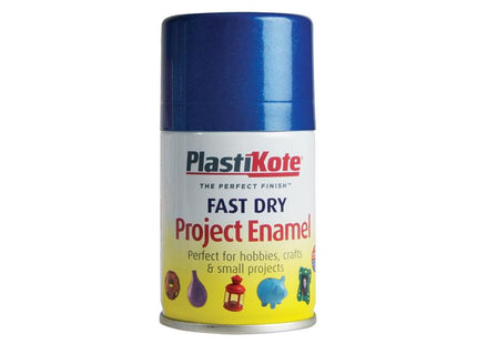 Plastikote Fast Dry Enamel Aerosol Metallic Blue 100Ml