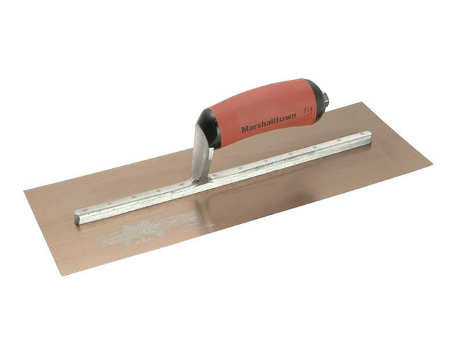 Marshalltown Mpb145Gsd Pre-Worn Permashape Finishing Gold S/S Trowel Durasoft 14 X 5In