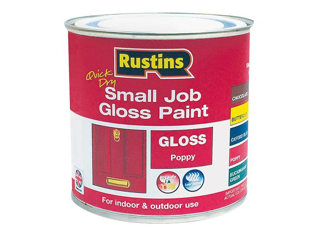 Rustins Quick Dry Small Job Gloss Paint Poppy 250Ml