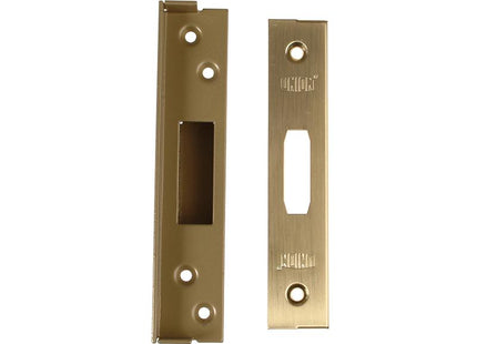 Union Strongbolt 2100 Mortice Deadlock Rebate Kit 25Mm Polished Brass Box