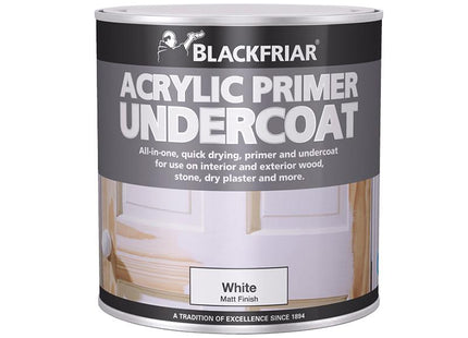 Blackfriar Quick Drying Acrylic Primer Undercoat White 500Ml