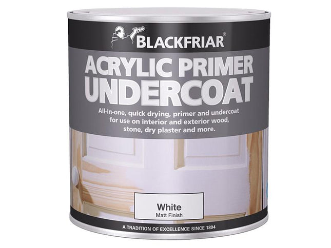 Blackfriar Quick Drying Acrylic Primer Undercoat White 500Ml