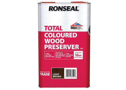 Trade Total Wood Preserver Light Brown 5 litre