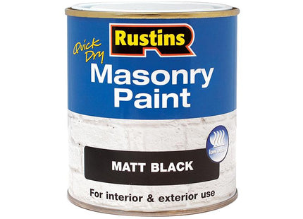 Rustins Quick Dry Masonry Paint Black 250Ml