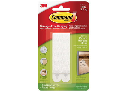 Command Narrow Picture Hanging Strips (Pack 4)