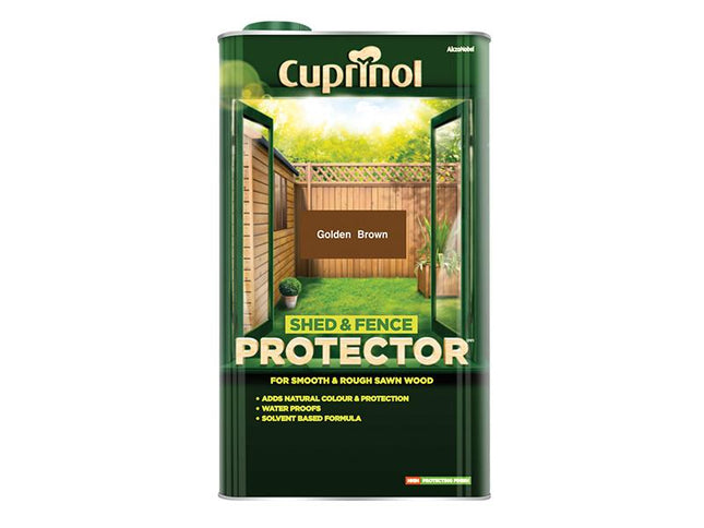 Cuprinol Shed & Fence Protector Gold Brown 5 Litre