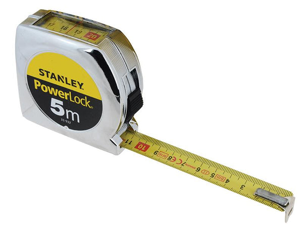 Stanley Tools Powerlock Top Reader Tape 5M (Width 19Mm)