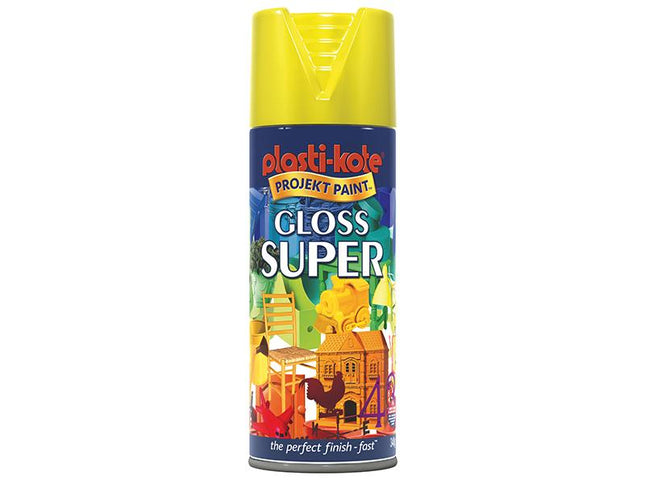 Plastikote Super Gloss Spray Yellow 400Ml