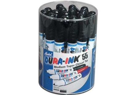 Markal Dura-Ink 55 Medium Taper Marker  Black (Tub Of 20)
