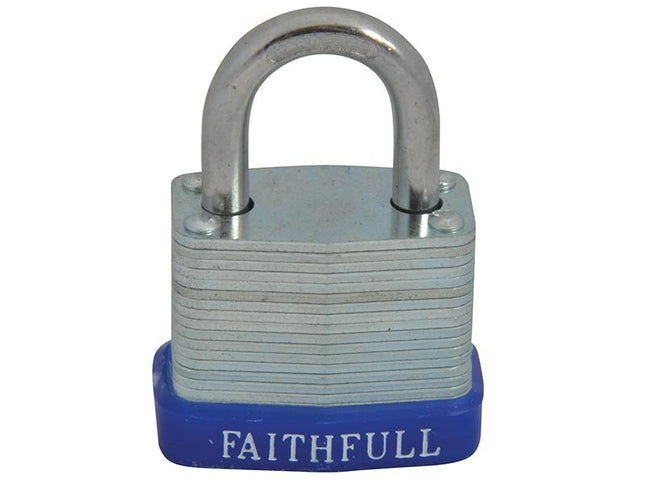 Faithfull Laminated Steel Padlock 30Mm 3 Keys