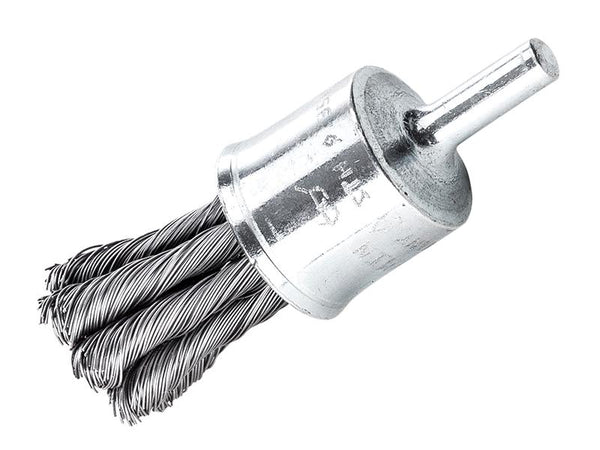 Lessmann Knot End Brush With Shank 19Mm X 0.35 Steel Wire