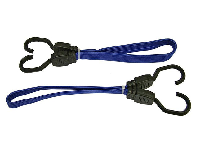 Faithfull Flat Bungee Flat Cord 46Cm (18In) Blue 2 Piece