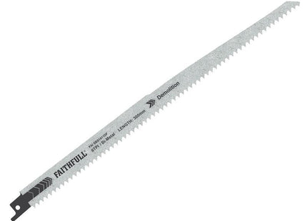 Faithfull S1411Df Bi-Metal Sabre Saw Blade Demolition 300Mm 6 Tpi (Pack Of 5)