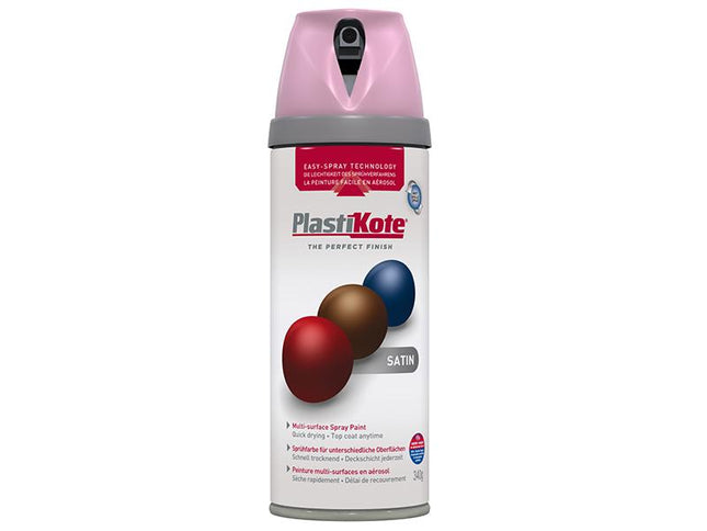 Plastikote Twist & Spray Satin Cameo Pink 400Ml