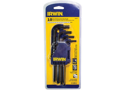 IRWIN T10757 Long Arm Ball End Hex Key Set, 10 Piece (1.5-10mm)