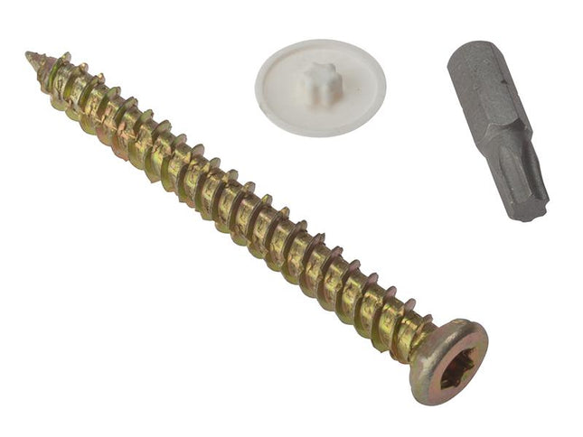 Forgefix Concrete Frame Screw Torx Compatible High-Low Thread Zyp 7.5 X 82Mm Box 100