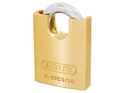 ABUS Mechanical 65Cs/50Mm Brass Padlock Closed Shackle Carded