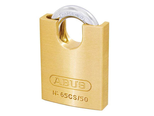 ABUS Mechanical 65Cs/50Mm Brass Padlock Closed Shackle Carded