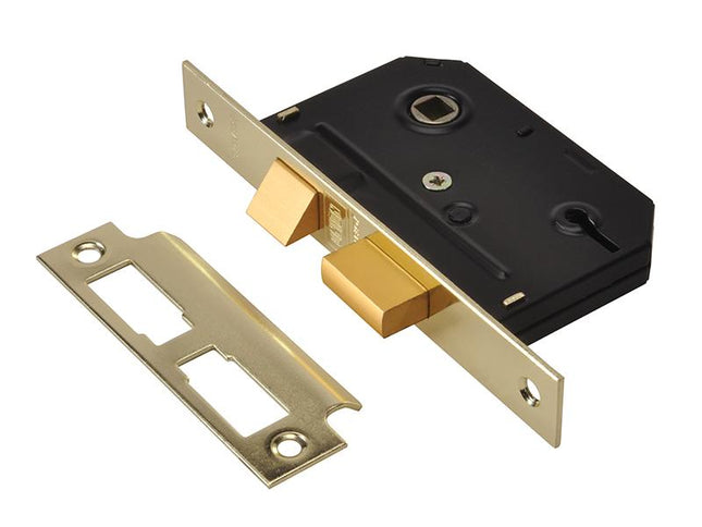 Union Es-Sl Essentials 3 Lever Mortice Sashlock Polished Brass 65Mm 2.5In Visi