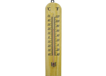 Faithfull Wall Thermometer - Wood 260Mm