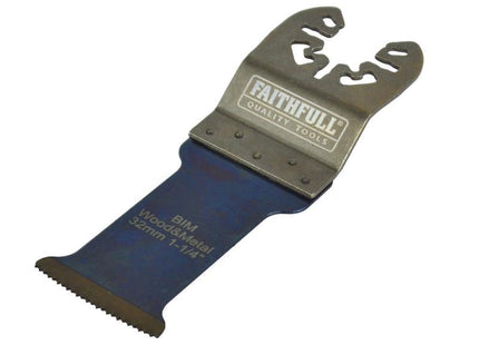 Faithfull Premium Arc Cut Wood & Metal Bi-Metal Blade 32Mm