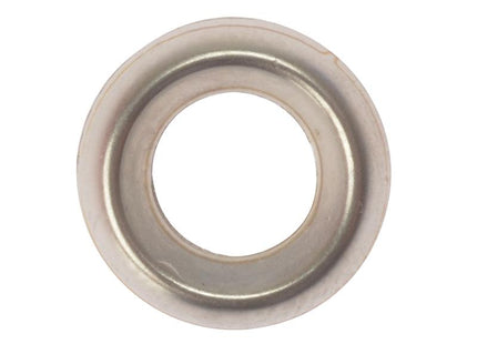 Forgefix Screw Cup Washers Solid Brass Nickel Plated No.10 Bag 200