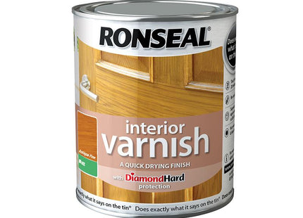 Ronseal Interior Varnish Quick Dry Matt Antique Pine 750Ml