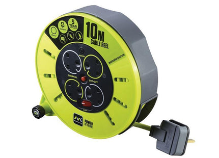 Masterplug Pro-Xt Cassette Cable Reel 240V 10M 13A 4 Socket