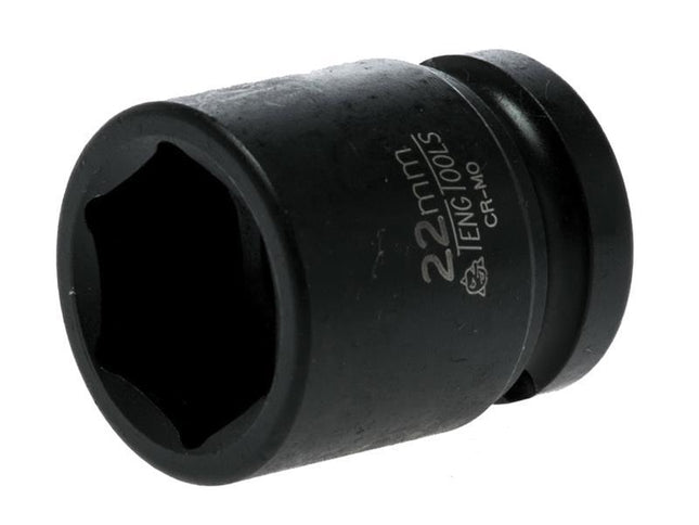 Teng Impact Socket Hexagon 6 Point 1/2In Drive 22Mm