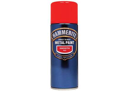 Hammerite Direct To Rust Smooth Finish Aerosol Red 400Ml