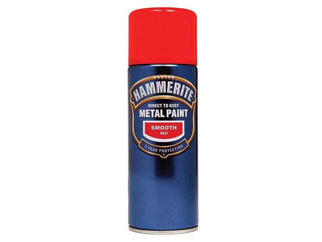 Hammerite Direct To Rust Smooth Finish Aerosol Red 400Ml
