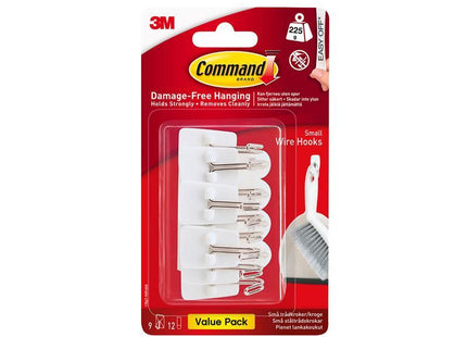 White Wire Hooks (Pack 9)