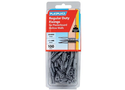 PLASPLUGS Regular-Duty Fixings (Pack 100)