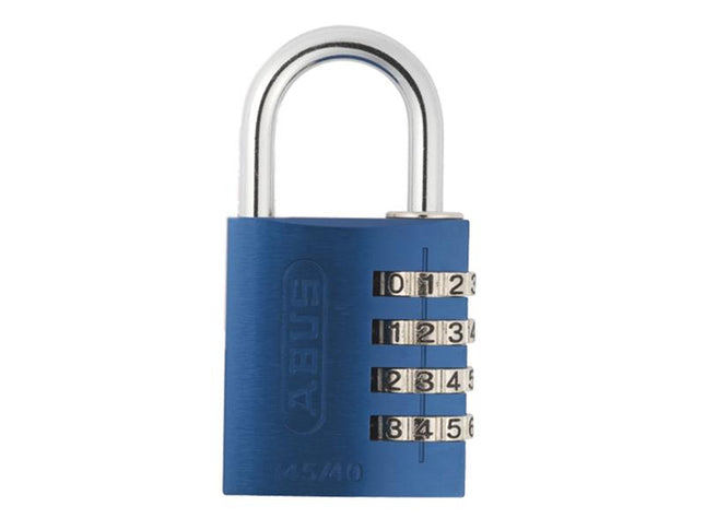 ABUS Mechanical 145/40 40Mm Aluminium Combination Padlock Blue 49523